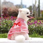 KUTKUT Pack of 2 Striped Dress for Small Girl Puppy Kitten Clothes Female Princess Tutu Frock Skirt Summer Shirt for Chiuhuahua, Kitten Cat Pet Apparel Outfits